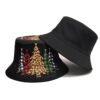 Wholesale Christmas Tree Pattern Bucket Hat Fashion Accessory Gift Boutique Resale