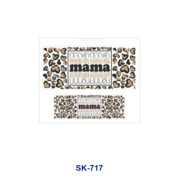 Wholesale 8pcs Maternal Themed Floral Paw Animal Cow Leopard Texture Letter Decor Mini Cup Keychain Sticker