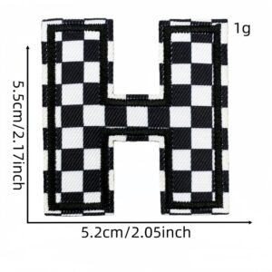 Checkerboard letter patch H
