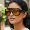 Wholesale Fashion Large Frame Sunglasses with Ring Design UV400 Protection for Driving Party
