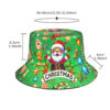 Wholesale Santa Claus Bucket Hat Digital Print Reindeer Bells Party Fashion Accessory