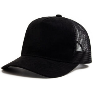 Black-glossy suede baseball cap / Adjustable
