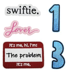 Wholesale Music Album Letter Embroidered Cloth Patch Brooch Pink for Bag Accessory OLY Exclusive