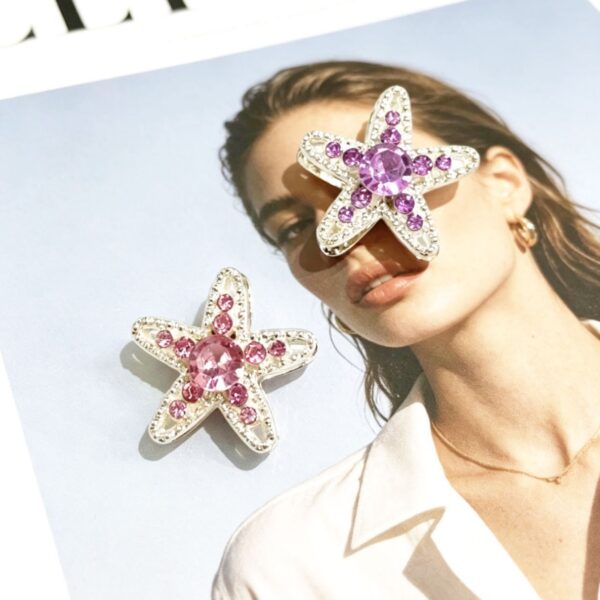 oly-202f3b39bf68f1779d98e9f1ff411da3 Wholesale Electroplated Pink Alloy Pentagram Starfish Loose Beads for DIY Bag Charm