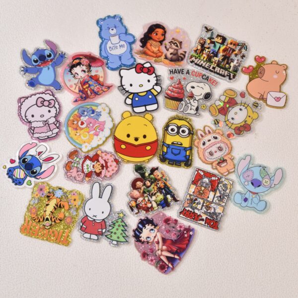 oly-204aa00ebd0b70da35cabde5070dbf87 Wholesale Random Different Styles 20pcs 30pcs Cartoon Acrylic Flat Backs