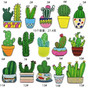 Cactus cloth patch set 15 pieces
