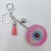 Wholesale Evil Eye Rhinestone Keychain Alloy Tassel Bag Charm for Women