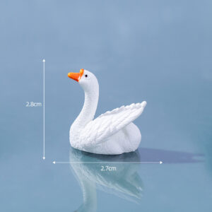 No. 11 white goose with spread wings / Mountain stream animal series