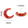 Wholesale Acrylic Moon Beads DIY Phone Chain Christmas Snowflake Print Fashion Accessory for Resale