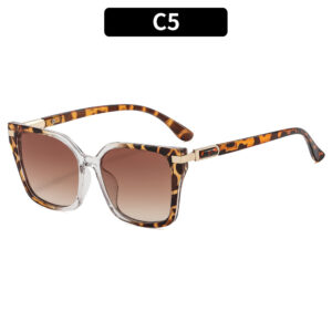 C5 - Leopard Print Transparent Frame Double Tea Leaf