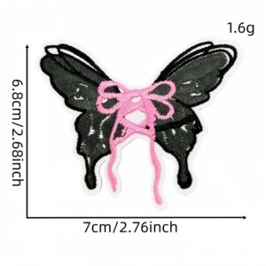 Cartoon black and pink fabric applique 24#