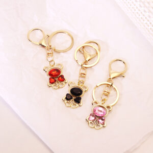oly-20ac41eee1350bbc8bbe90877972dfd6 Wholesale Cute Red Bear Metal Keychain Pendant Bag Charm for Fashion Accessory