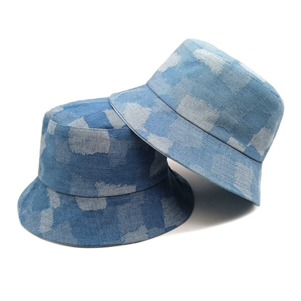 oly-20acba682f60e6f9ab9708753c505f9e Wholesale Navy Blue Denim Fisherman Hat Sun Hat Casual Outdoor for Women Men