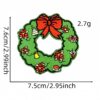 oly-20b923821d7918e896353d7947408294 Wholesale Christmas Embroidery Patches Cartoon Deer Snowflake Polyester Thread Boutique Resale Accessory
