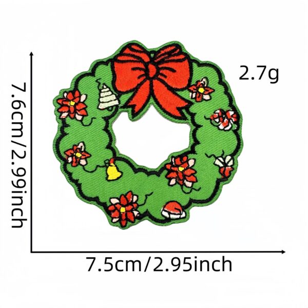 oly-20b923821d7918e896353d7947408294 Wholesale Christmas Embroidery Patches Cartoon Deer Snowflake Polyester Thread Boutique Resale Accessory