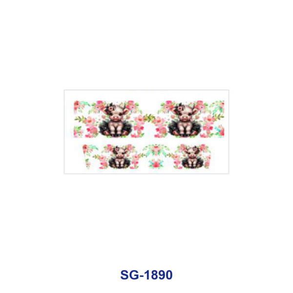 Wholesale 8pcs Cute Sheep, Flower, Text and Animation Figure Pattern 3oz Cup Stickers Wrap OLY Exclusive