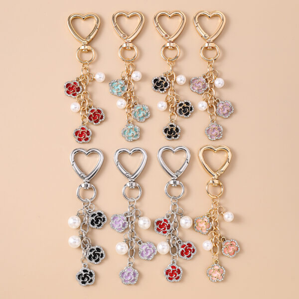 Wholesale Pearl and Rhinestone Keychain Bag Charm Fashion Accessory for Gift Boutique Resale