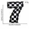 oly-20d8461bf7601a05ee8c97fd961c3a8c Wholesale 36pcs Checkerboard Number Letter Iron-on Patches for DIY Clothing Bag Decorative Accent