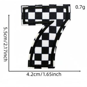 Checkerboard Number Cloth Patch #7