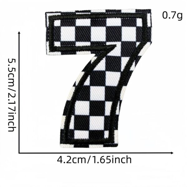 oly-20d8461bf7601a05ee8c97fd961c3a8c Wholesale 36pcs Checkerboard Number Letter Iron-on Patches for DIY Clothing Bag Decorative Accent