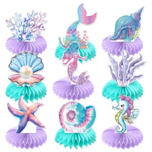 Wholesale Mermaid Themed Paper Honeycomb Desk Decoration for Birthday Party Decorative Accent