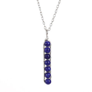 White K Blue Gold Beads