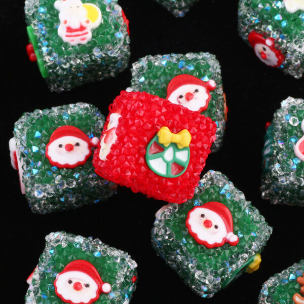 oly-20f5ff1d2f7174a0a09f6fc7612f9d0a Wholesale Snowflake Epoxy Acrylic Beads DIY Phone Charm Keychain Bag Accessory