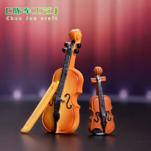 Wholesale Cartoon Music Instrument Resin Ornaments Miniature Piano Guitar Desktop Decor Decorative Accent for Home