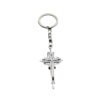 Wholesale Zinc Alloy Silver 3D Cross Keychain Pendant Vintage Punk Bag Charm