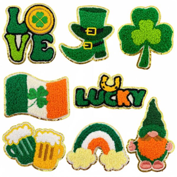 oly-210c73a4150bc3ec7374bb34d916a641 Wholesale Irish Festival Cartoon Towel Embroidery Patch Decorative Accent Iron-On Applique for Home Decor