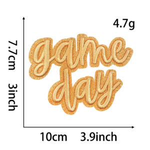Hot melt glue*yellow-orange*three-dimensional embroidery gameday