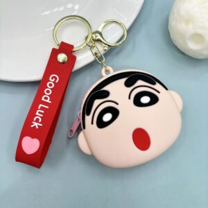 Coin purse - shin-chan (leather cord)