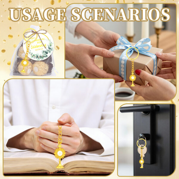 Wholesale Cross Holy Grail Keychain Alloy Electroplating Church Event Favor Gift