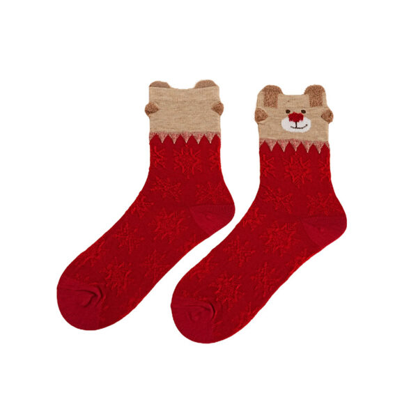 Wholesale Anime Christmas Cartoon Mid Calf Socks for Women Polyester Winter Everyday Wear