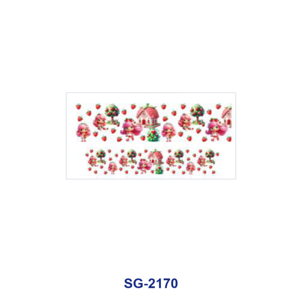 oly-216b4db371c0cec3b4a59f57cf1906f6 Wholesale 8pcs Mixed Music Note Strawberry Cartoon Girl Print 3oz Cup Stickers Wrap