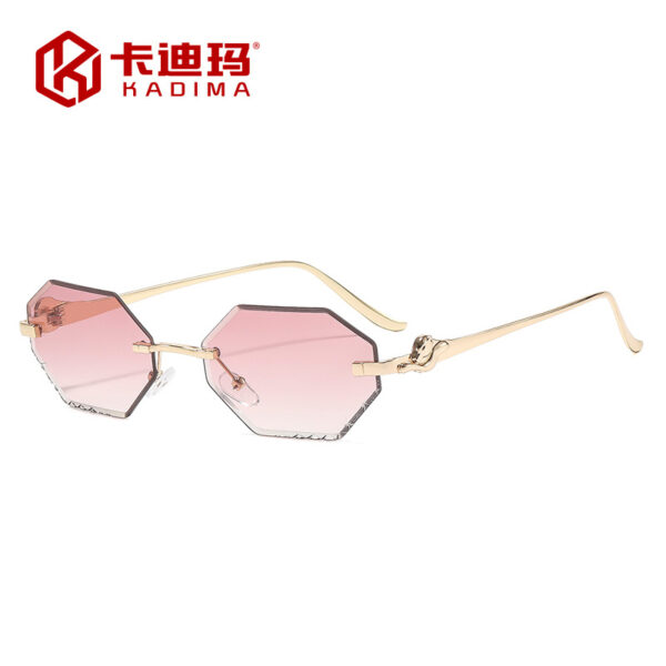 oly-21758800c354df9f38dc328ea7af1b9a Wholesale Octagonal Frameless Sunglasses for Women Outdoor Sun Protection Stylish Fashion
