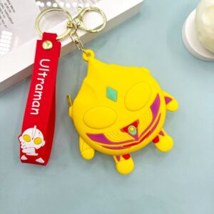 Coin purse-ultraman-(leather rope)-yellow