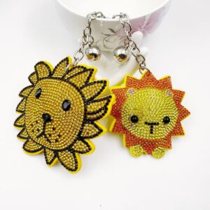 oly-2198c04041bc1326ee35fcb7a95bd66f Wholesale Yellow Rhinestone Lion Keychain Wedding Favor Decorative Accessory