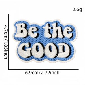 Blue english fabric patch #6