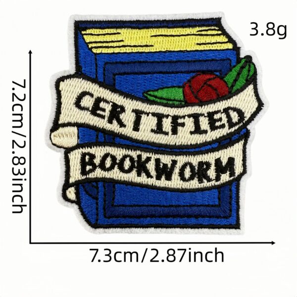 oly-219e67c31b641292412711be7ae36ed5 Wholesale Iron On Embroidered Patch Book Reading Cartoon Design Decorative Accent for Adults