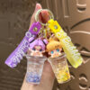 oly-219e6a4db8f50d4a4d3e3fd3eb550921 Wholesale Acrylic Milk Tea Cup Keychain Liquid Bubble Girl Decorative Bag Charm Gift for Boutique Resale