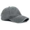 Wholesale Solid Black Distressed Baseball Cap Men Adjustable Curved Brim Boutique Resale