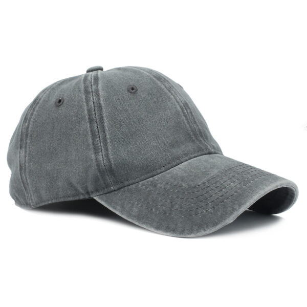 Wholesale Solid Black Distressed Baseball Cap Men Adjustable Curved Brim Boutique Resale