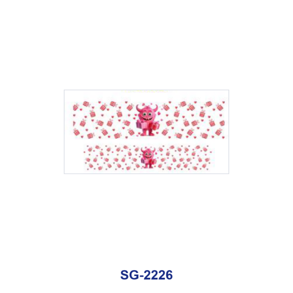 oly-21b17f31622b1c4dcbb92f924c4ecece Wholesale 8pcs Mixed Cute Cartoon Monster Heart Print 3oz Cup Stickers Wrap