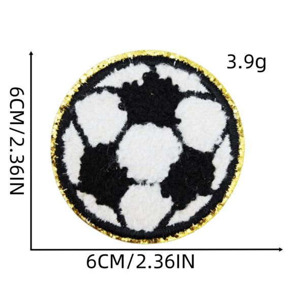 Wholesale Embroidered Towel Patches with Gold Trim for Kids Clothing Decoration