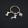 Wholesale Alloy Dachshund Heart Bone Keychain Stylish Dog Keychain for Car Keys or Bag Charm Boutique Resale