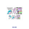 Wholesale 8pcs Fantasy Creature Rainbow Hand Drawn Figure Casual Text Decor Mini Cup Keychain Sticker OLY Exclusive