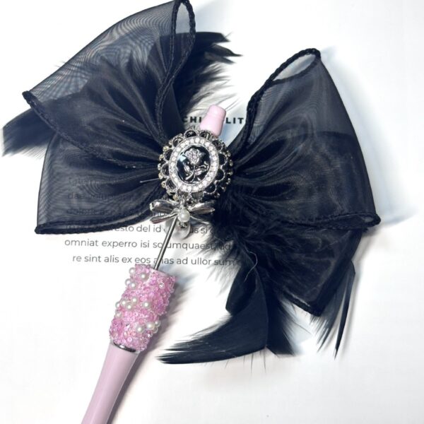 oly-220e5e3ed94b14f652d5520c503d6384 Wholesale Hand-Knitted Feather Bow Tie Beads Chain DIY Fashion Accessory for Bag Charm or Phone Strap Perfect for Gift or Resale