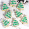 Wholesale Alloy Golden Green Christmas Tree Beads for DIY Phone Chain Keychain Bag Charm Chic Gift Resale