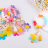 oly-222769d942534236430d4595cf90fffe Wholesale DIY Pink Sunflower Silicone Bead Bracelet Bangle Keychain Party Gift Jewelry Accessory